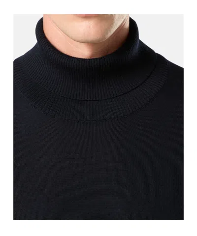 Stone Island Turtleneck Jumper With Finely Ribbed Trims In Black