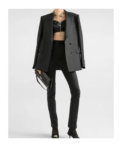 Dolce & Gabbana Lapel Long-sleeved Suit Jacket In Black