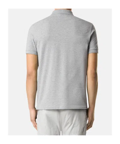 Stone Island Slim-fit Short-sleeve Polo Shirt With Compass Patch In Gray