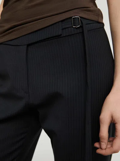 Paloma Wool Pinstriped Trousers In Black