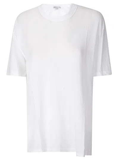 James Perse Crepe Jersey Oversized Short Sleeve Crew In White
