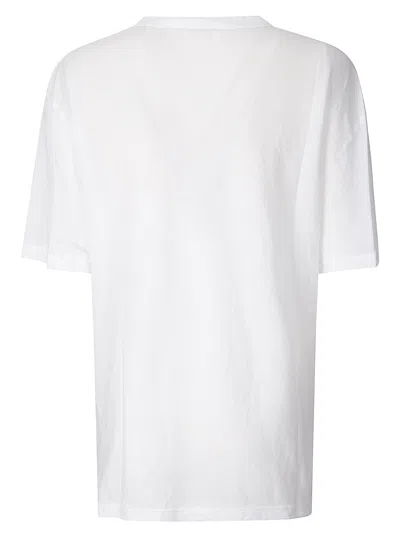 James Perse Crepe Jersey Oversized Short Sleeve Crew In White