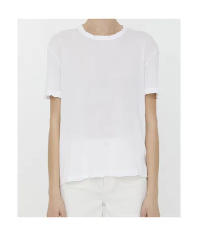 James Perse Crepe Jersey Oversized Short Sleeve Crew In White