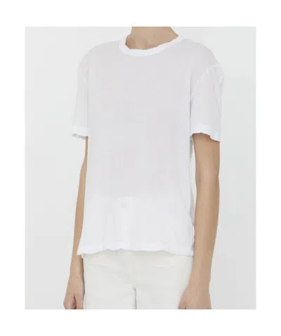 James Perse Crepe Jersey Oversized Short Sleeve Crew In White