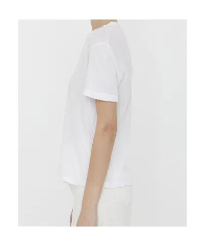 James Perse Crepe Jersey Oversized Short Sleeve Crew In White