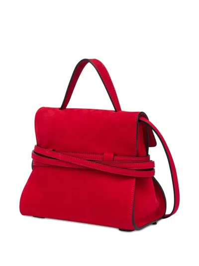 Moschino Suede Top Handle Shoulder Bag