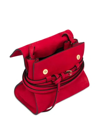 Moschino Suede Top Handle Shoulder Bag