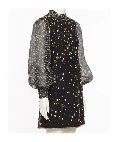 Valentino Long Sleeve Dress In Black