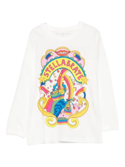 Stella Mccartney Graphic-print Long-sleeved T-shirt In White