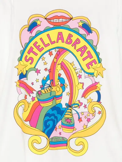 Stella Mccartney Graphic-print Long-sleeved T-shirt In White