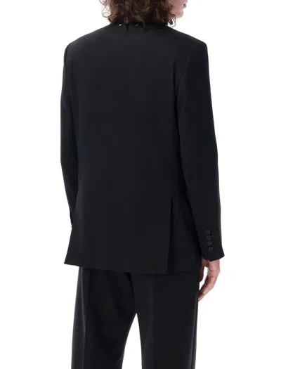 Golden Goose Double Breasted Blazer Wool Gabardine In Black