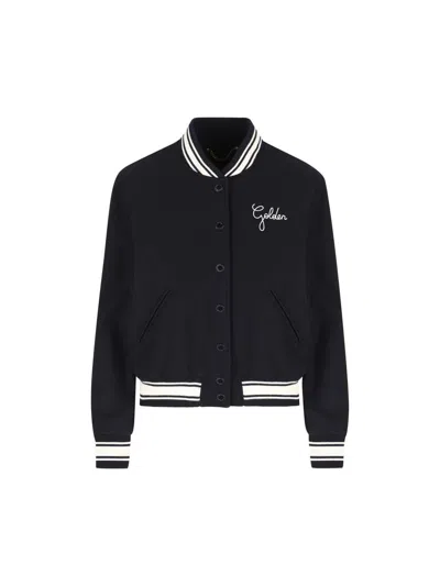 Golden Goose Dirce Bomber Jacket In Blue