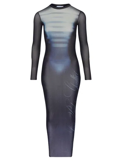 Jean Paul Gaultier Mesh Dress ''le Mâle'' In Black