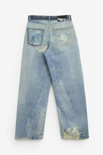 Our Legacy Women S Full Cut Jeans Digital Denim Print In Blue