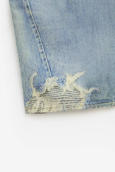 Our Legacy Women S Full Cut Jeans Digital Denim Print In Blue