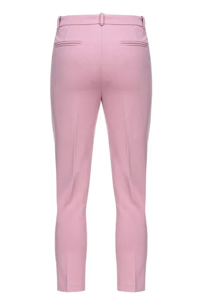 Pinko Tailored Trousers With Viscose Blend And Fit In Pink