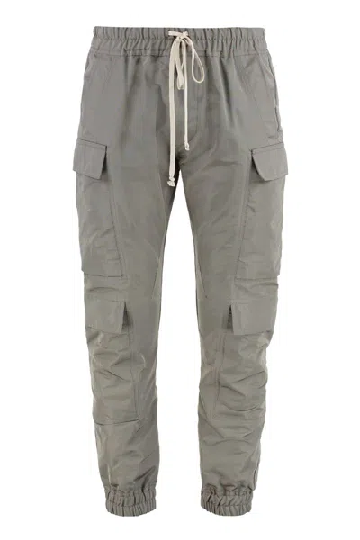 Rick Owens Cargo Pants Elastic Waistband In Gray