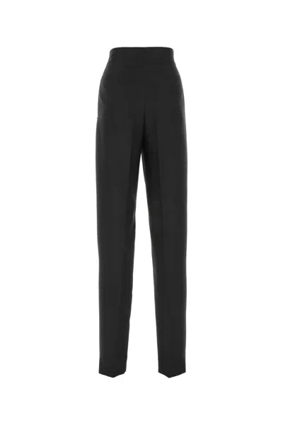 Sportmax High-waisted Tailored Pant With Practical Pockets In Black