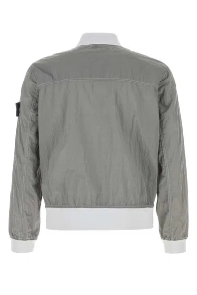 Stone Island Nylon Metal Bomber Jacket In Gray