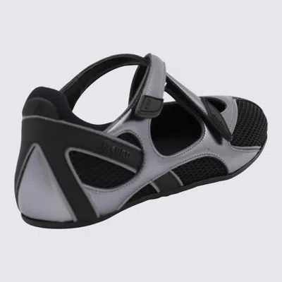 Attico Modern Flat Shoes With Cross-strap Detail In Black