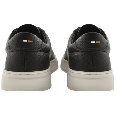 Hugo Boss Low-top Trainers In Grained Faux Leather In Black