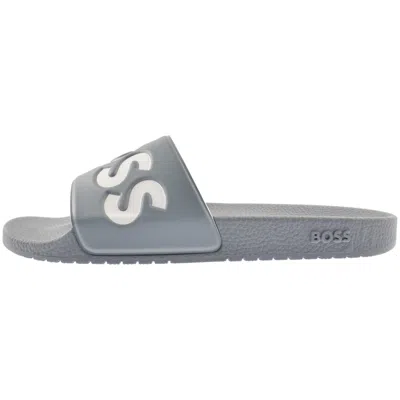 Hugo Boss Boss Aryeh Sliders Blue In Blue