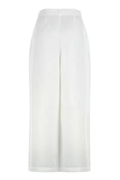 120% Lino Linen Wide Leg Trousers