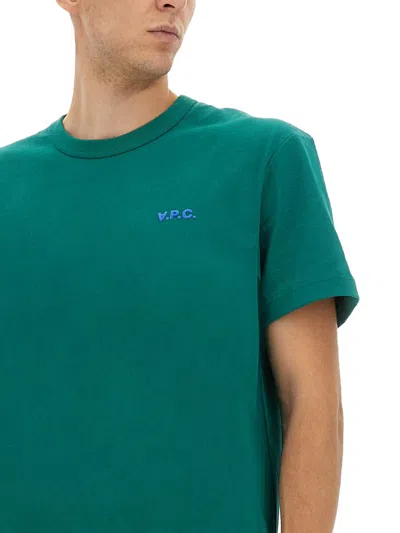 Apc Relaxed Fit Crew Neck T-shirt In Green
