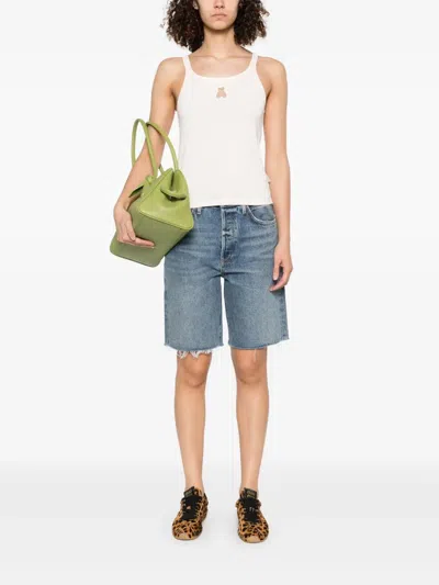 Agolde Blue 90s Denim Shorts