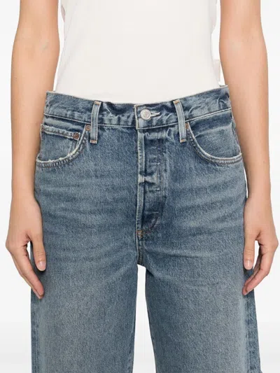 Agolde Blue 90s Denim Shorts