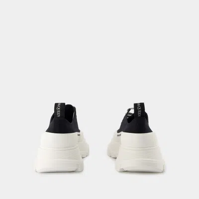 Alexander Mcqueen Black Canvas Tread Slick Sneakers