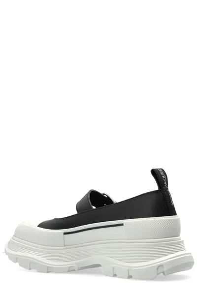Alexander Mcqueen Two-tone Leather And Rubber Ballerinas