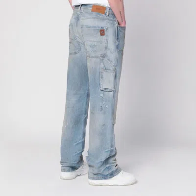 Amiri Cargo Carpenter Jeans Distressed Detailing In Blue