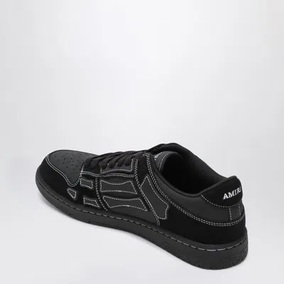 Amiri Sneaker Skel Top Low Black In Leather And Suede Men