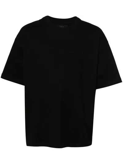 Amiri Tonal Logo Oversized Cotton T-shirt In Black