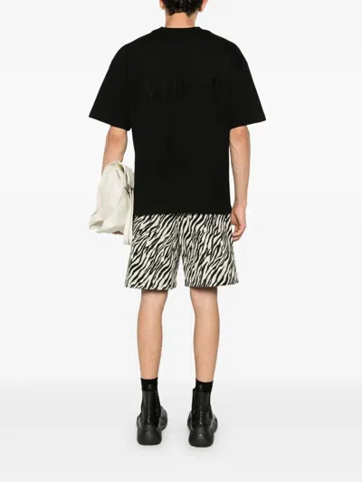 Amiri Tonal Logo Oversized Cotton T-shirt In Black