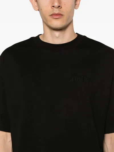 Amiri Tonal Logo Oversized Cotton T-shirt In Black