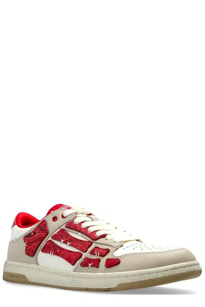 Amiri Leather Bandana Skel Sneakers With Contrast Panels