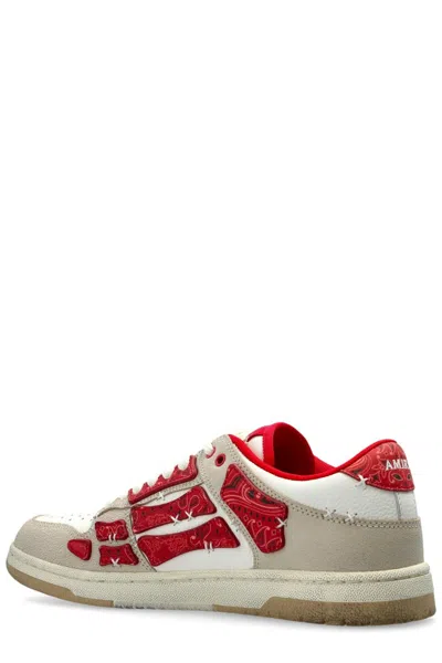 Amiri Leather Bandana Skel Sneakers With Contrast Panels