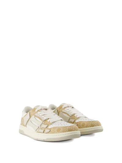 Amiri Men's Skel Low Leather And Ma Quad Sneakers