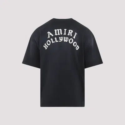 Amiri Hollywood Graphic Oversized T-shirt With Ribbed Crew Neck In Black