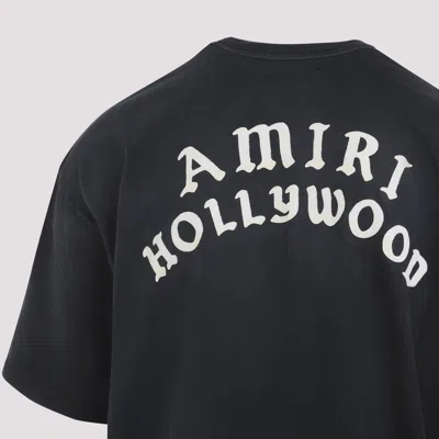 Amiri Hollywood Graphic Oversized T-shirt With Ribbed Crew Neck In Black