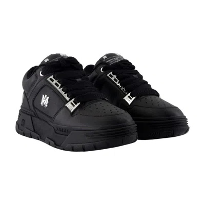 Amiri Black Sneakers With Logo Patch On The Side And Logo Lettering On The Rear In Leather Man