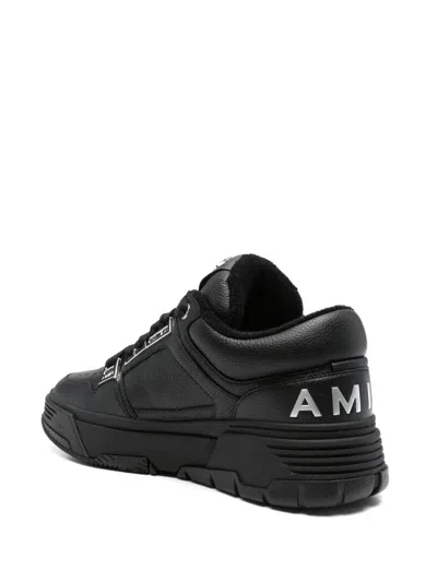 Amiri Black Sneakers With Logo Patch On The Side And Logo Lettering On The Rear In Leather Man