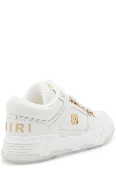 Amiri White Sneakers With Logo Patch On The Side And Logo Lettering On The Rear In Leather Man