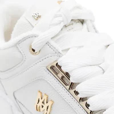 Amiri White Sneakers With Logo Patch On The Side And Logo Lettering On The Rear In Leather Man
