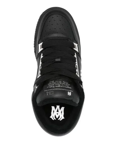 Amiri Black Sneakers With Logo Patch On The Side And Logo Lettering On The Rear In Leather Man
