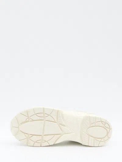 Autry Hyperway Sneakers In Whisper White Laminated Leather And Mesh In Neutral
