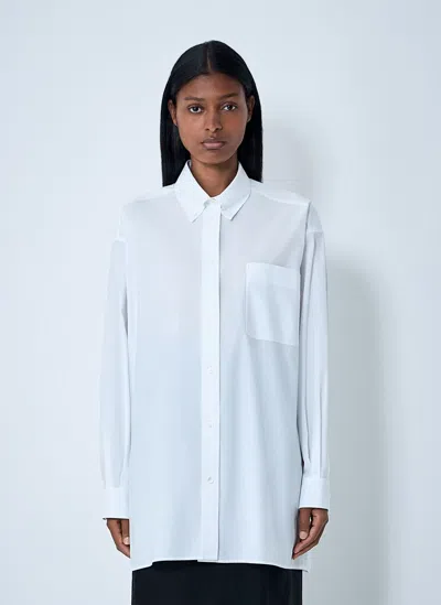 The Row Victoria Oversize Cotton Poplin Shirt In White