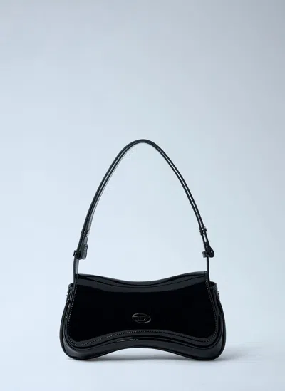 Diesel Women Play Clutch Patent Fabric Shoulder Bag